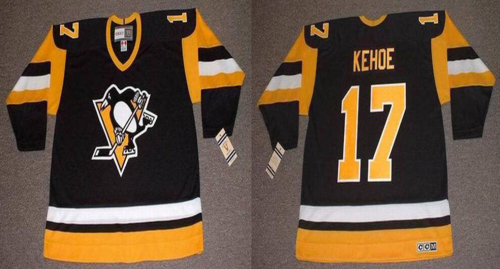 2019 Men Pittsburgh Penguins #17 Kehoe Black CCM NHL jerseys